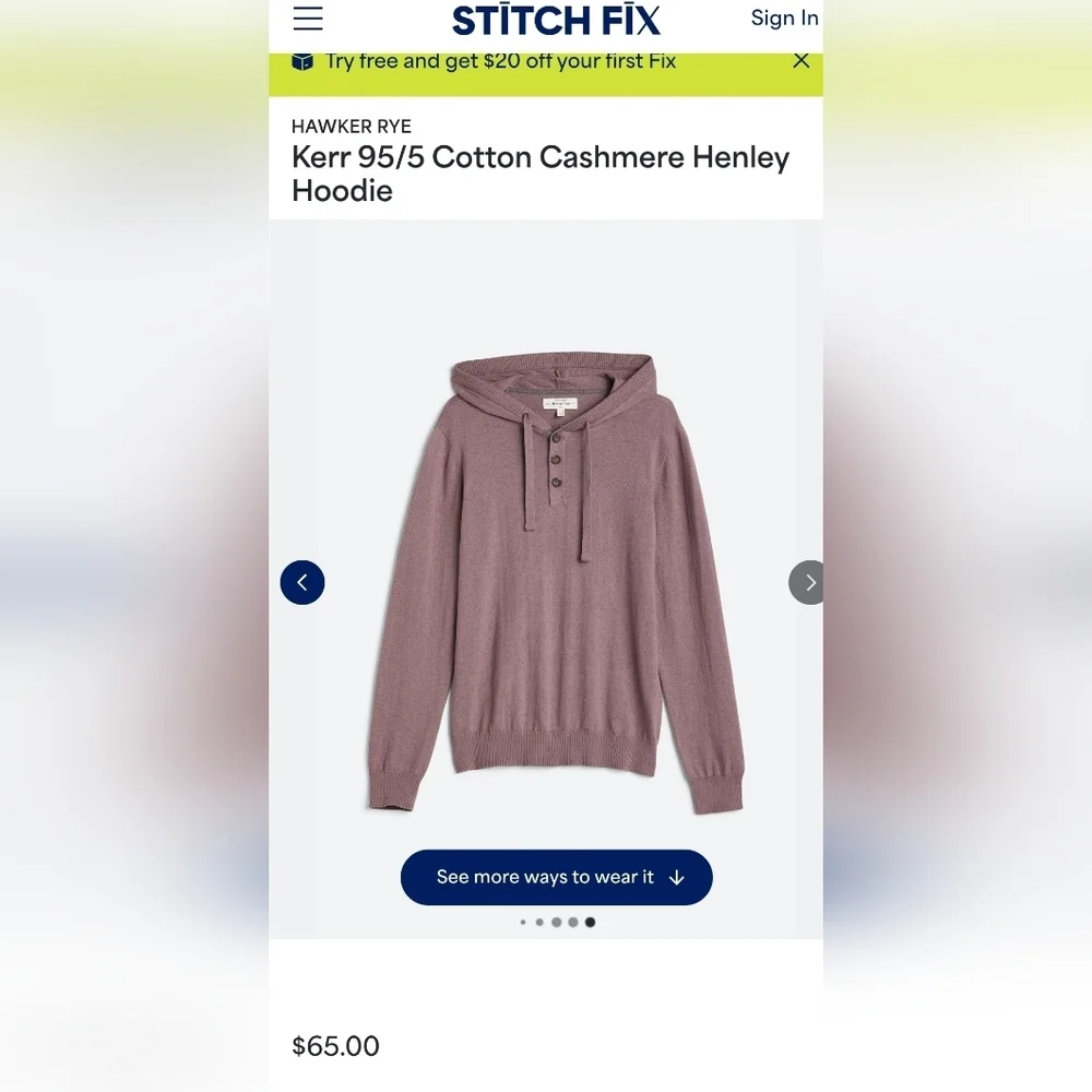 Hawker Rye Charcoal Hooded Sweater